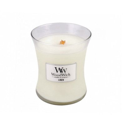 Woodwick Linen Candle Medium