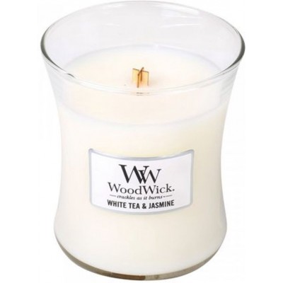 Woodwick White Tea & Jasmine Candle Medium