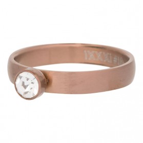 iXXXi Crystal Zirkonia Ring Mat Bruin 4mm