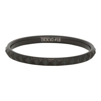 iXXXi Pyramide Ring 2mm Zwart