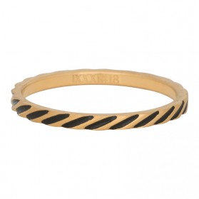 iXXXi Ring Slanting Stripes Goud R2812-16