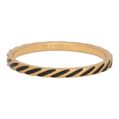 iXXXi Ring Slanting Stripes Goud R2812-16