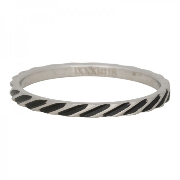 iXXXi Ring Slanting Stripes Zilver R2812-18