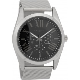 OOZOO Timepieces horloge Zilver/Zwart 44mm C9643