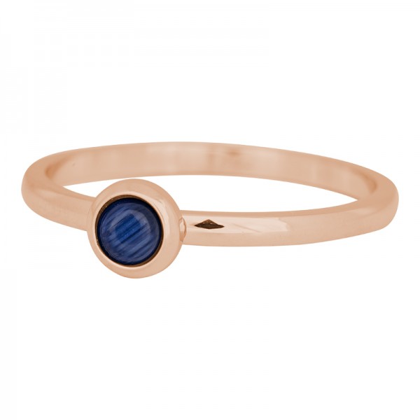 iXXXi ring natuursteen navy blue 2mm rose