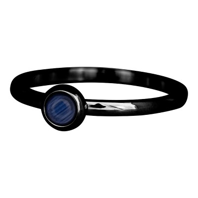 iXXXi ring natuursteen navy blue 2mm zwart