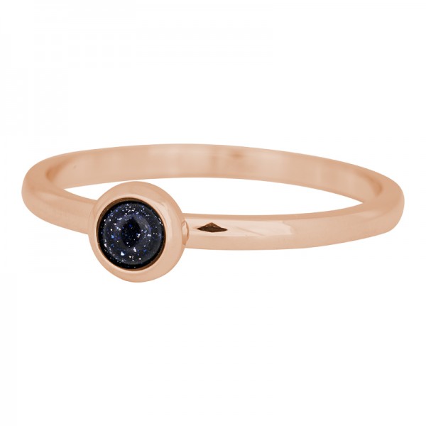 iXXXi ring natuursteen dark blue 2mm rose