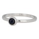 iXXXi ring natuursteen dark blue 2mm zilver