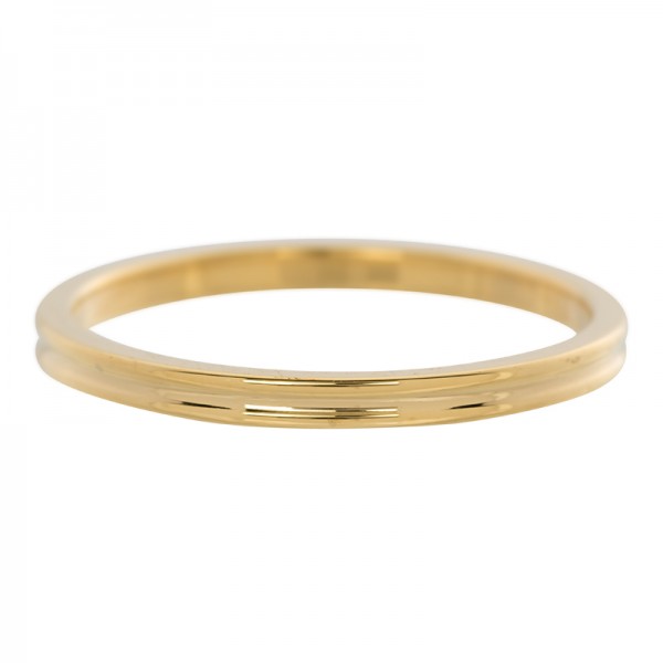 iXXXi Smal Ring Ribbel 2mm goud