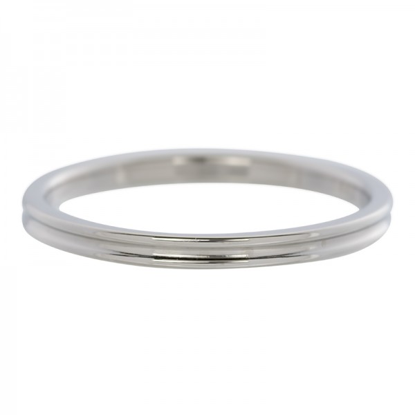 iXXXi Smal Ring Ribbel 2mm zilver