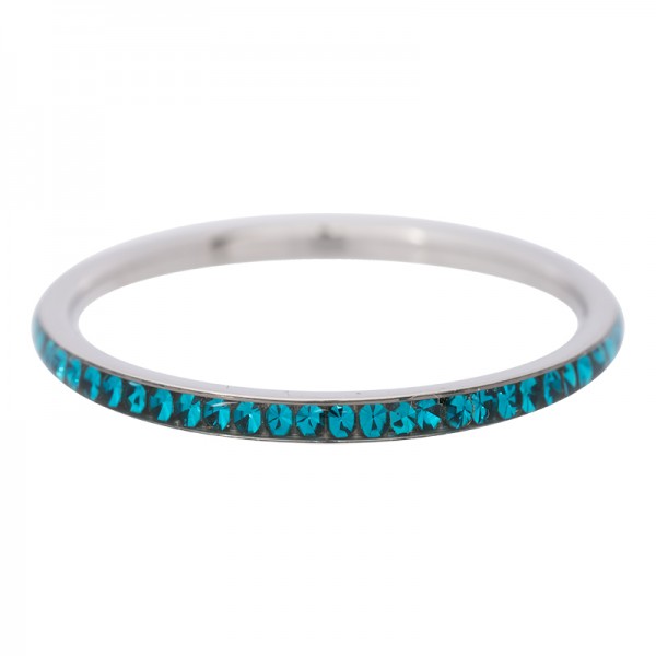 iXXXi Smal Zirkonia Turquoise 2mm Zilver