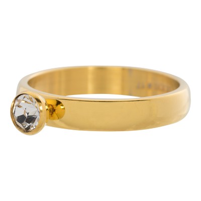 iXXXi Crystal Zirkonia Ring Goud 4mm