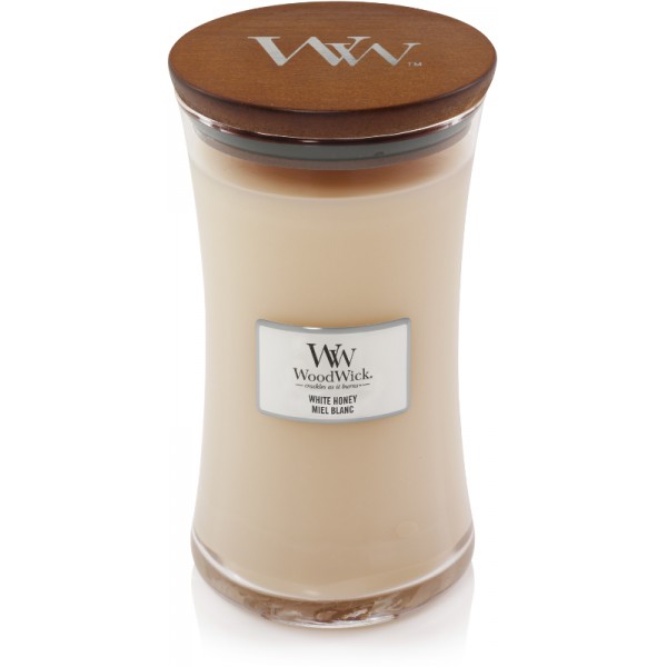 Woodwick White Honey Large Candle