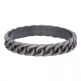 iXXXi Curb Chain Ring Antiek Zilver 4mm