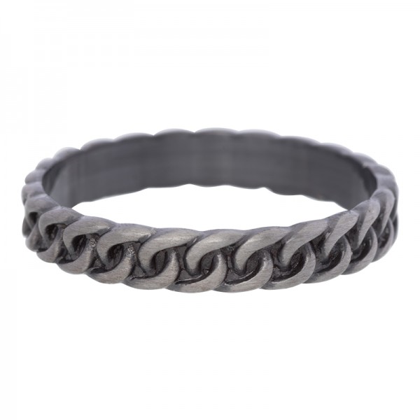 iXXXi Curb Chain Ring Antiek Zilver 4mm