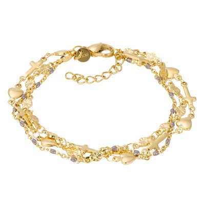 IXXXI Armband Ghana Black Beads Goud