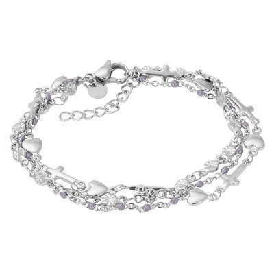 IXXXI Armband Ghana Grey Beads Rose
