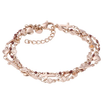 IXXXI Armband Ghana Brown Beads Rose