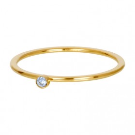 iXXXi ring Light Saphire 1 Stone Crystal 1mm goud