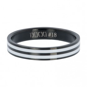 iXXXi Double Line White Zwart 4mm