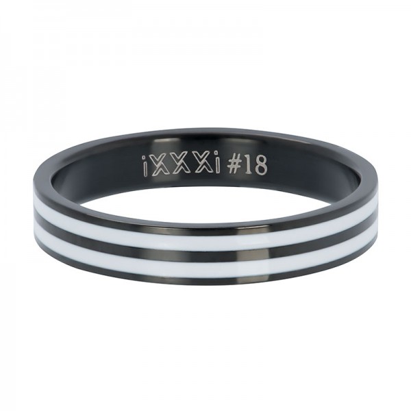 iXXXi Double Line White Zwart 4mm