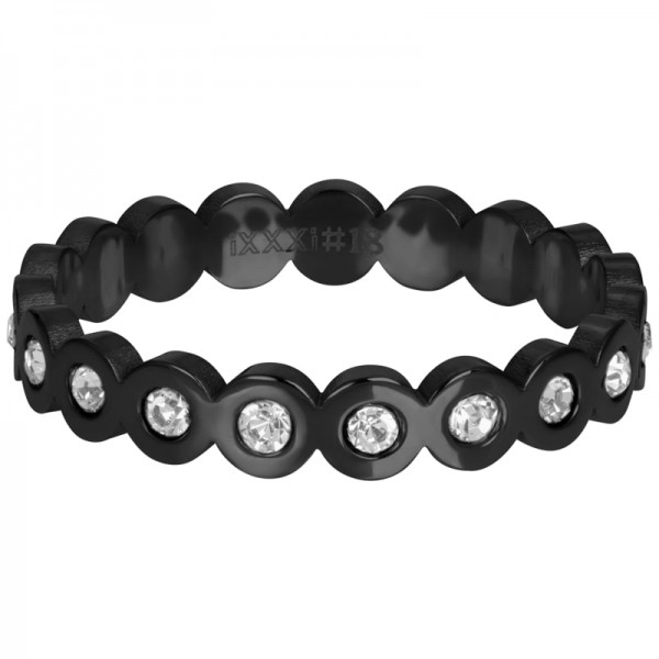 iXXXi Big Circle Stone zwart 4mm 
