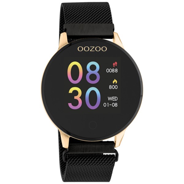 OOZOO Smartwatch Zwart/Rose 43mm Q00118