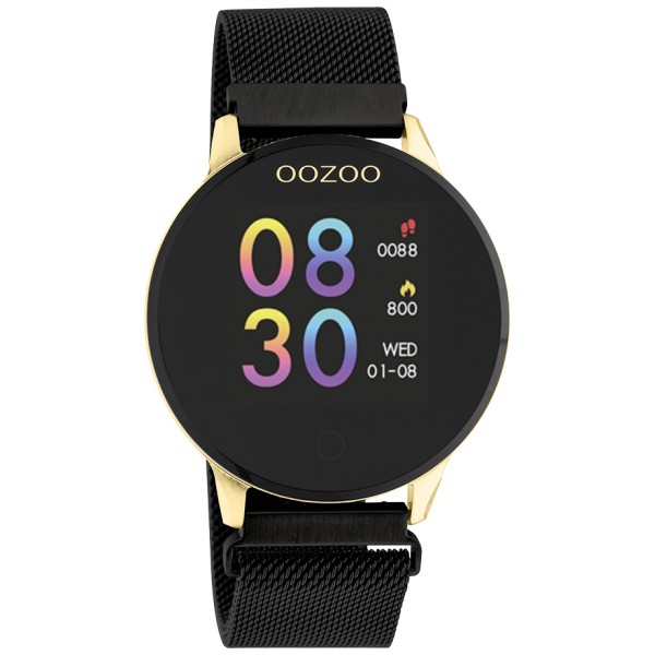 OOZOO Smartwatch Zwart/Goud 43mm Q00122