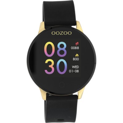 OOZOO Smartwatch zwart/goud 43mm Q00120