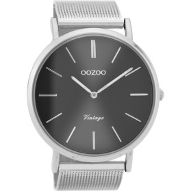 OOZOO Vintage horloge Zilver 44mm C9936