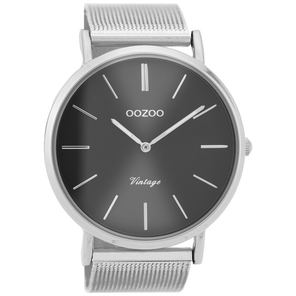 OOZOO Vintage horloge Zilver 44mm C9936