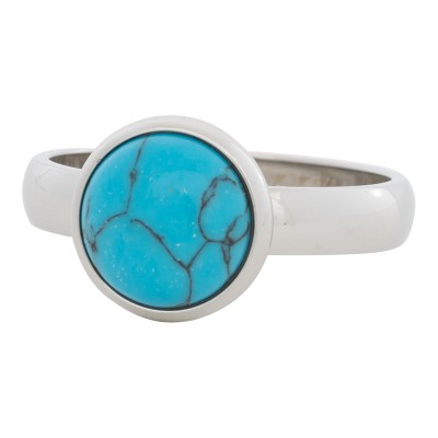 iXXXi Ring Blue Turquoise Stone Zilver R4303-3